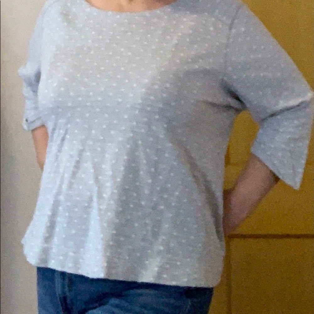Coldwater Creek Top polka dot cotton knit pop-over Size 3X
